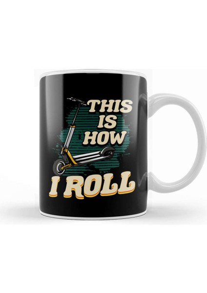 Cute & Funny This Is How I Roll Rolling Pin Baker Pun Kupa Bardak Porselen