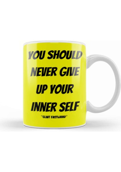 Clint Eastwood Quotes Gift Vintage Retro Rainbow Style Kupa Bardak Porselen