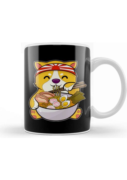 Kawaii Dog Ramen Bowl Funny Anime Noodles Puppy Kupa Bardak Porselen
