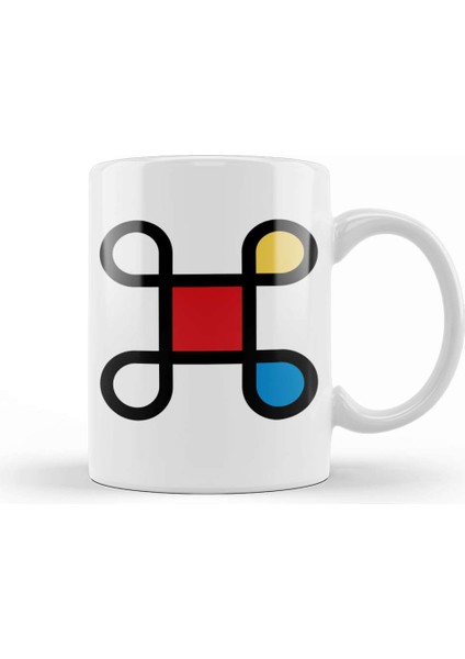 Mondrian In Command Kupa Bardak Porselen