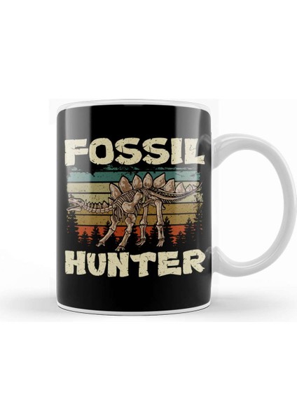 Cute & Funny Fossil Hunter Paleontology Dinosaur Kupa Bardak Porselen