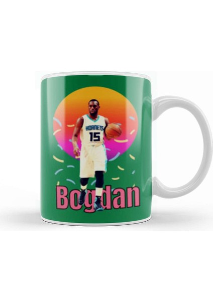 Bogdan Bogdanovic Vintage Art Legend Basketball Gft Kupa Bardak Porselen