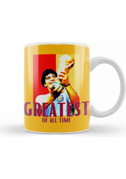 Diego Armando Maradona Artwork Kupa Bardak Porselen