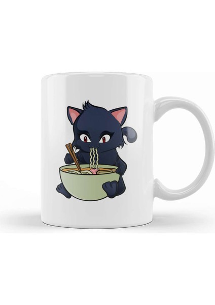 Kawaii Cat Ramen Anime Kitty Kupa Bardak Porselen