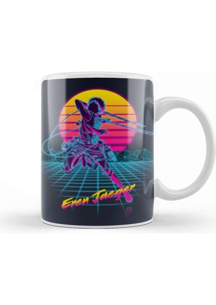 Eren Jaeger Retro Eren Kupa Bardak Porselen