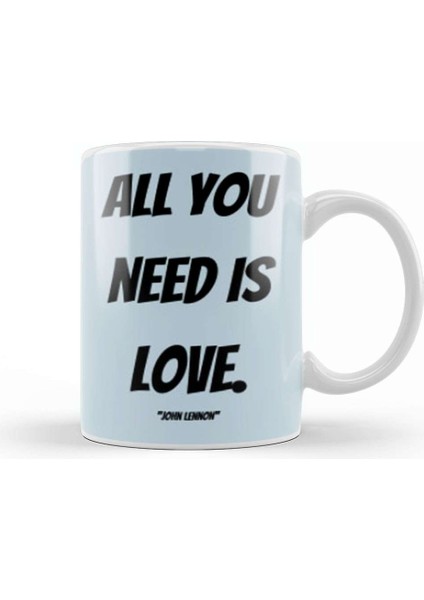 John Lennon Quote Kupa Bardak Porselen