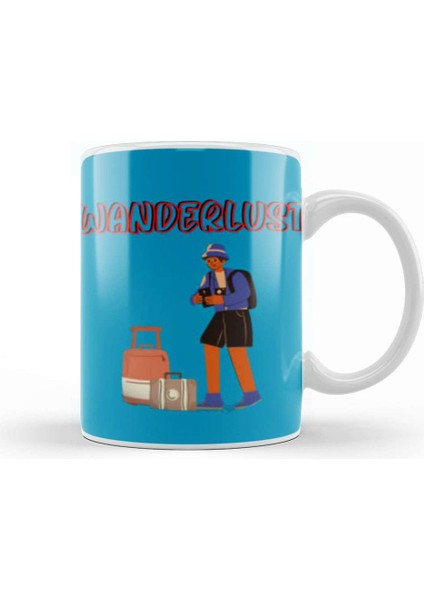 Funny Travel Gift Design Lover Trippin Wanderlust Journey Adventurer Vacation Kupa Bardak Porselen