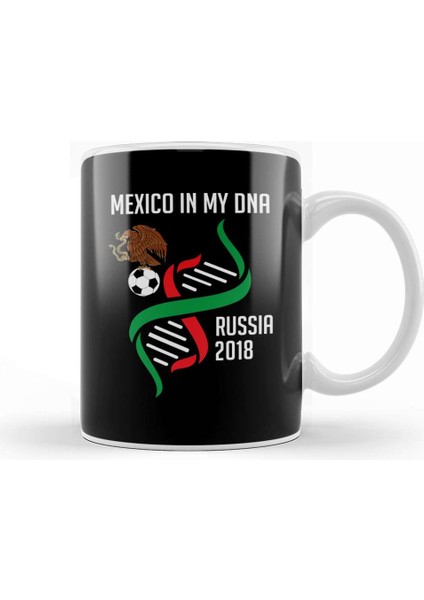 Mexico In My Dna Soccer & Futbol Mexicanmexico In My Dna Soccer & Futbo Kupa Bardak Porselen