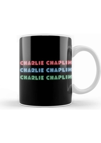 Charlie Chaplin Quotes Art Giift Vintage Retro Style Kupa Bardak Porselen