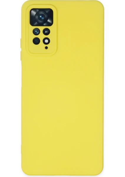 Case World Xiaomi Redmi Note 11 Pro Kapak Içi Kadife Kamera Korumalı Lansman Silikon Kılıf - Sarı