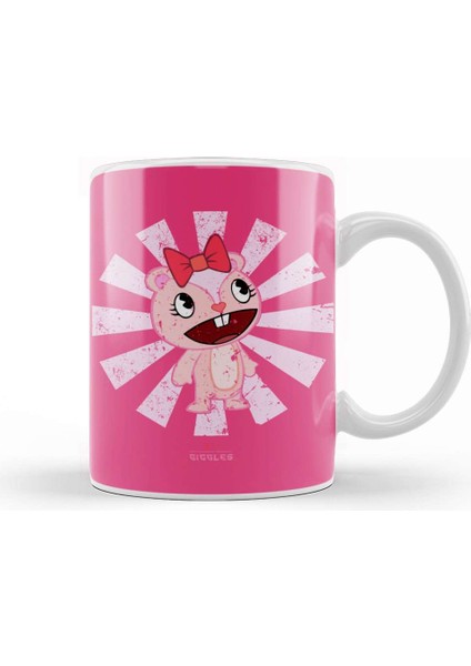 Giggles Retro Japanese Happy Tree Friends Kupa Bardak Porselen