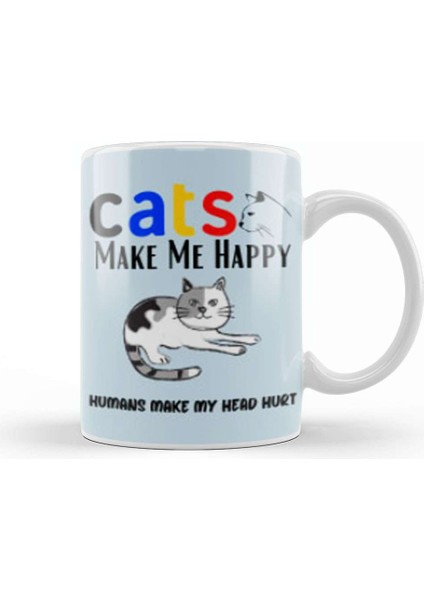 Funny Cat Lover Gifts For Men Kids Kupa Bardak Porselen