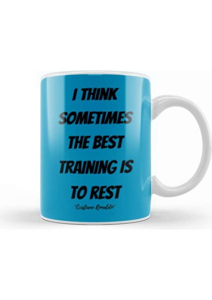 Cristiano Ronaldo Quotes Art Gift Vintage Retro Style Kupa Bardak Porselen