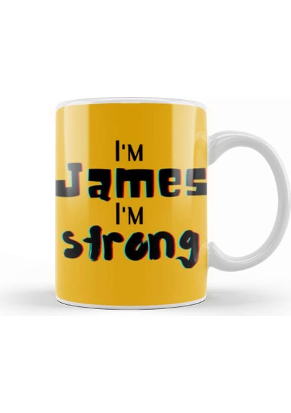 James Name Custom Design Gift Baby Gift For Him Kupa Bardak Porselen