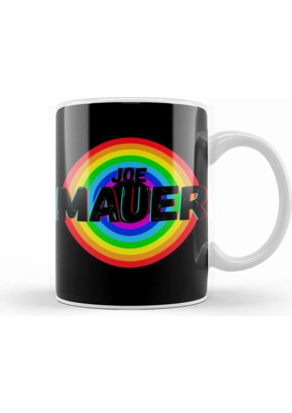 Joe Mauer Baseball Gifts Vintage Retro Rainbow For Boys And Dad Kupa Bardak Porselen
