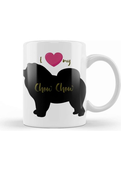 I Love My Chow Chow Kupa Bardak Porselen