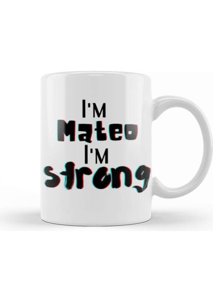 Mateo Name Personalized Custom Vintage Retro Rainbow Style Design Gift Baby Gift For Him Kupa Bardak Porselen