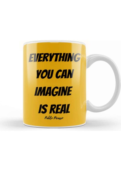 Pablo Picasso Quotes Art Gift Vintage Retro Style Kupa Bardak Porselen