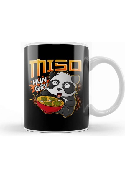 Miso Hungry Kawaii Panda Cute Anime Noodles Ramen Kupa Bardak Porselen