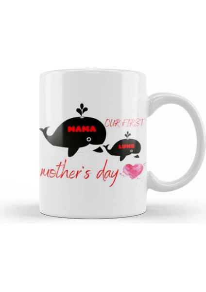 Our First Mothers Day Mama Luke 2021 Kupa Bardak Porselen