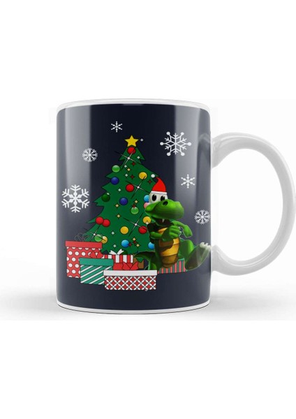 Croc Around The Christmas Tree Kupa Bardak Porselen