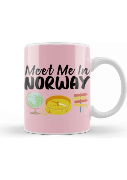 Funny Travel Norway Gift Design Lover Trippin Wanderlust Journey Adventurer Vacation Kupa Bardak Porselen