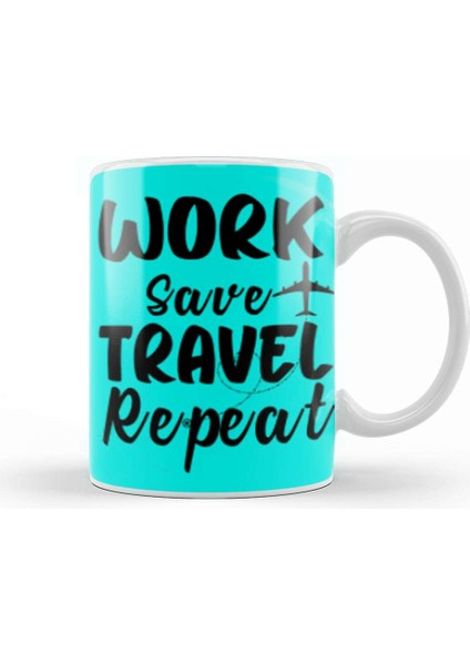 Funny Travel Gift Design Lover Trippin Wanderlust Journey Adventurer Vacation Kupa Bardak Porselen