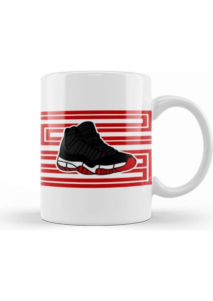 J11 Bred J11 23 Art 1 Air Jordan 1 Kupa Bardak Porselen