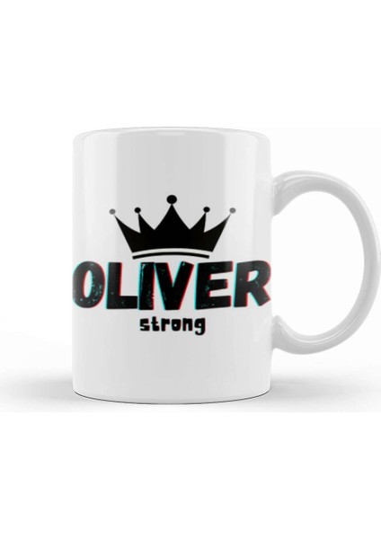 Oliver Name Custom Design Gift Baby Gift For Him Kupa Bardak Porselen
