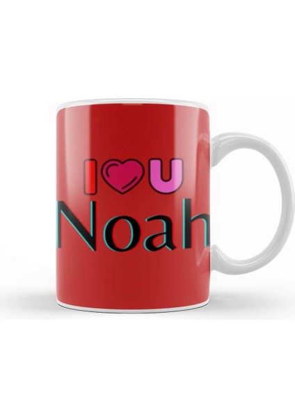 Noah Name Custom Design Gift Baby Gift For Him Kupa Bardak Porselen
