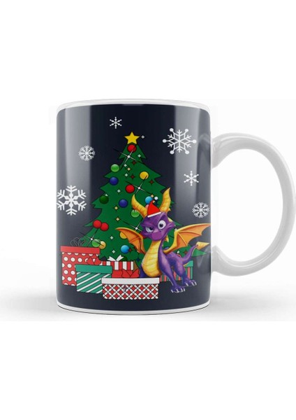 Spyro The Dragon Around The Christmas Tree Kupa Bardak Porselen