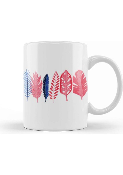 Spring, Summer, Fall , Winter Herbs, Flowers, Nature, Seasons Kupa Bardak Porselen
