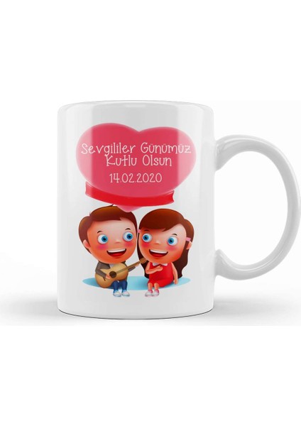 Sevgililer Günü Sevgiliye Hediye 073 Kupa Bardak Porselen