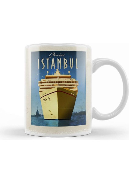 Istanbul ve Cruise Gemisi Kupa Bardak Porselen