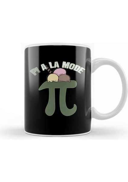 Pi A La Mode Funny Pi Day Ice Cream Pun Math Kupa Bardak Porselen
