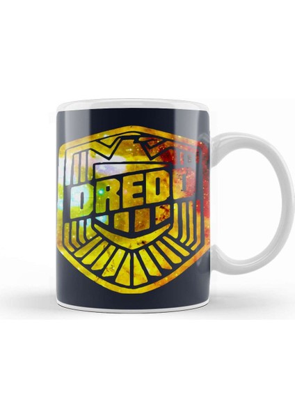 Judge Dredd Galaxy Silhouette Logo Kupa Bardak Porselen