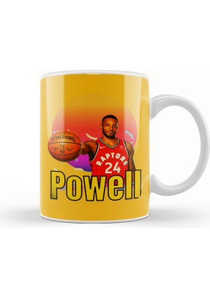 Norman Powell Vintage Art Legend Basketball Gft Kupa Bardak Porselen