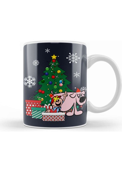 Tom Terrific And Mighty Manfred The Wonder Dog Around The Christmas Tree Kupa Bardak Porselen