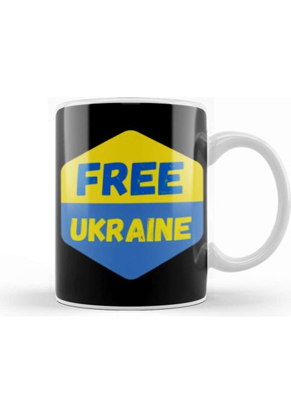 Ukraine 2022 Free Ukraine Kupa Bardak Porselen