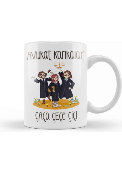 Avukat Avukata Hukuk Çaça Çeçe Çiçi Kupa Bardak Porselen