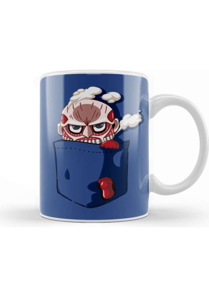 Attack On Titan Colossal Pocket Kupa Bardak Porselen