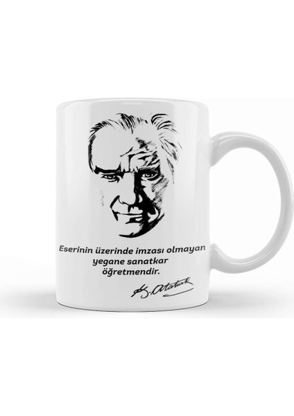 Öğretmenler Günü Öğretmene Hediye 06 Kupa Bardak Porselen