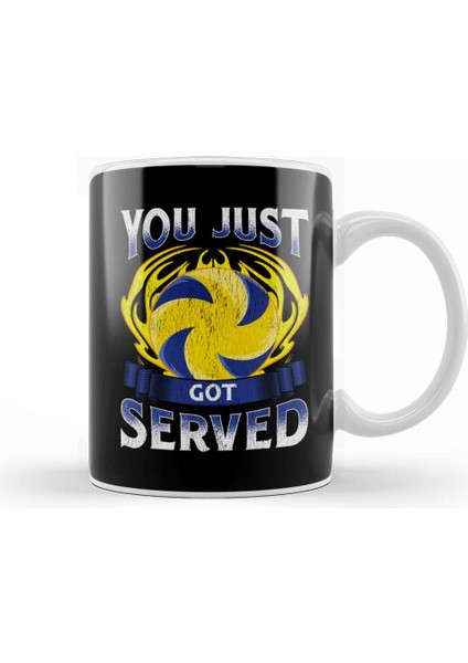 Funny You Just Got Served Volleyball Serve Pun Kupa Bardak Porselen