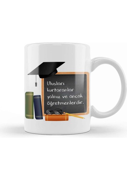Öğretmenler Günü Öğretmene Hediye 010 Kupa Bardak Porselen