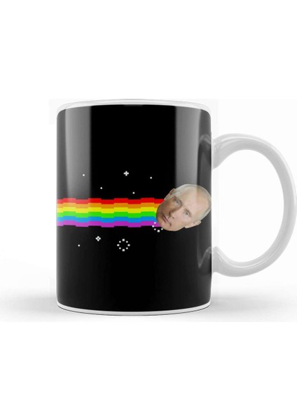 Vladimir Putin Nyan Cat Kupa Bardak Porselen