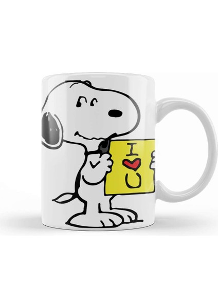 Snoopy Peanuts I Love You Kupa Bardak Porselen