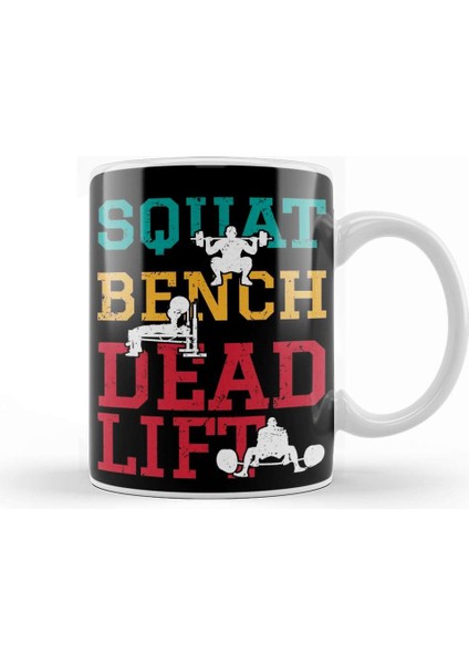 Squat Bench Deadlift Powerlifting Bodybuilding 03 Kupa Bardak Porselen