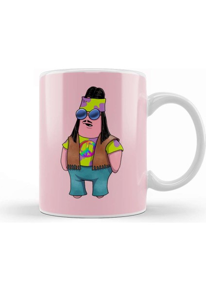 Spongebob Hippie Patrick Kupa Bardak Porselen