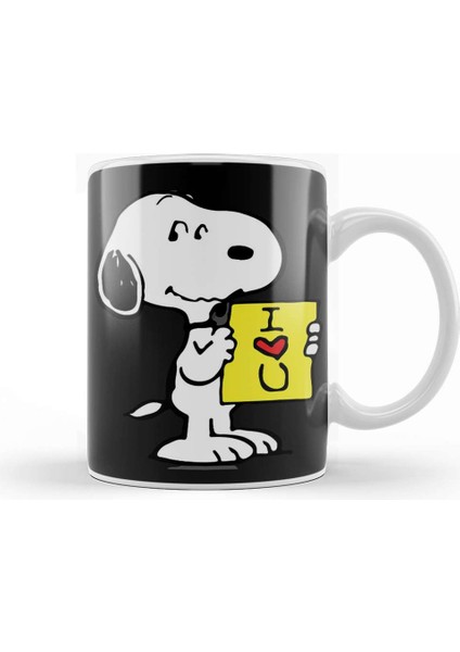 Snoopy Peanuts I Love You 03 Kupa Bardak Porselen