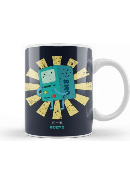 Beemo Retro Japanese Adventure Time Kupa Bardak Porselen